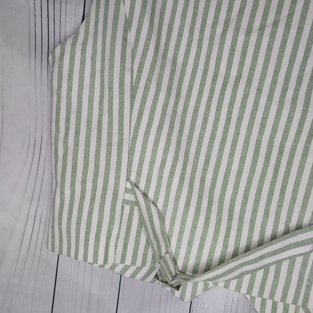 Cider Green And White Striped Women's Cropped Vest NWT - Picture 7 of 8